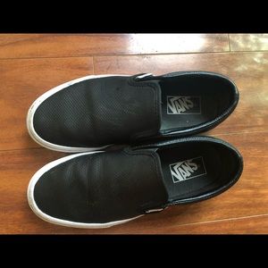 perf leather Vans
